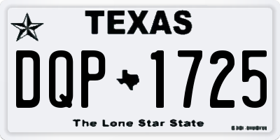 TX license plate DQP1725