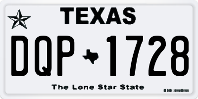 TX license plate DQP1728