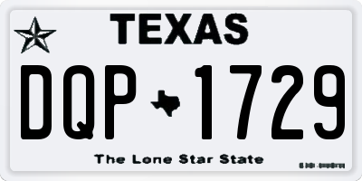 TX license plate DQP1729