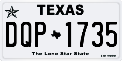 TX license plate DQP1735