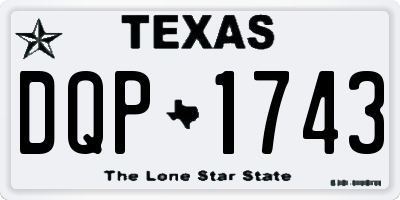 TX license plate DQP1743