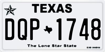 TX license plate DQP1748