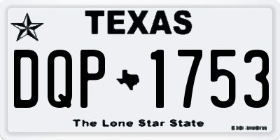 TX license plate DQP1753