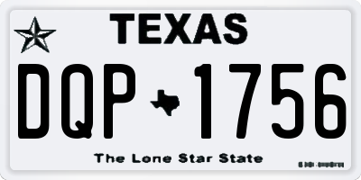 TX license plate DQP1756