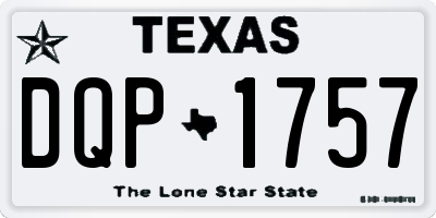 TX license plate DQP1757