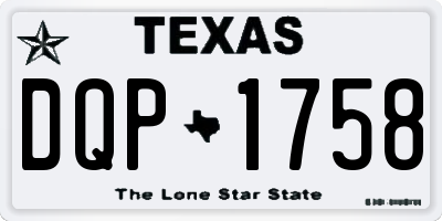 TX license plate DQP1758