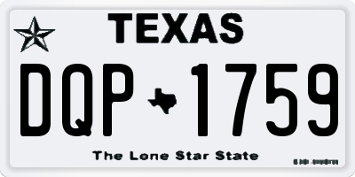 TX license plate DQP1759