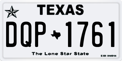 TX license plate DQP1761