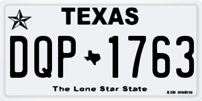 TX license plate DQP1763