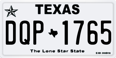TX license plate DQP1765