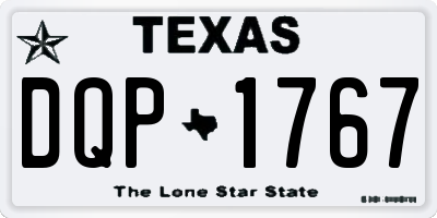 TX license plate DQP1767