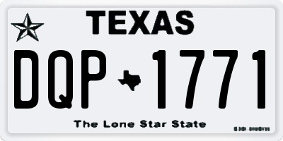 TX license plate DQP1771