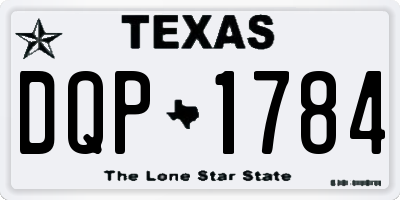 TX license plate DQP1784