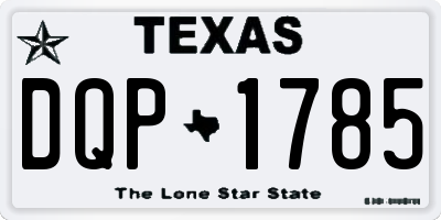 TX license plate DQP1785