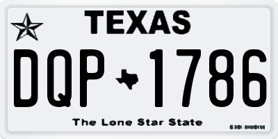 TX license plate DQP1786