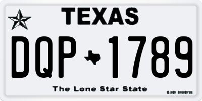 TX license plate DQP1789