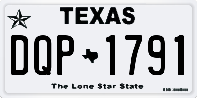 TX license plate DQP1791