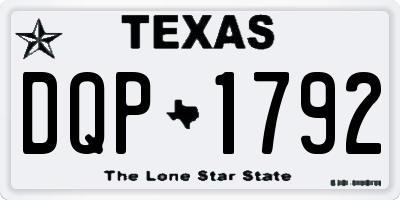 TX license plate DQP1792
