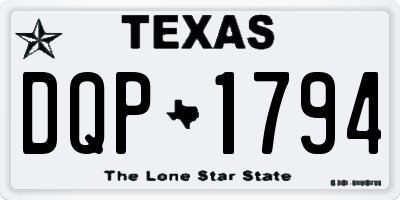 TX license plate DQP1794