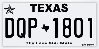TX license plate DQP1801