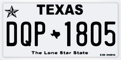 TX license plate DQP1805