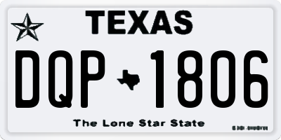 TX license plate DQP1806