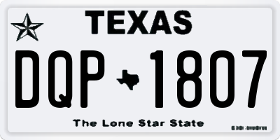 TX license plate DQP1807