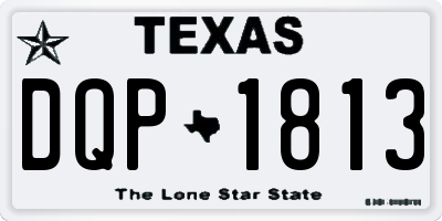 TX license plate DQP1813