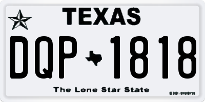 TX license plate DQP1818