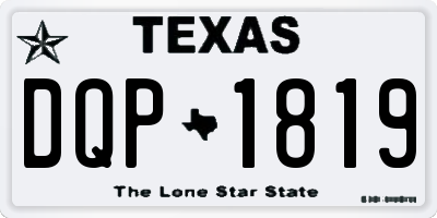 TX license plate DQP1819