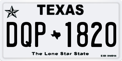 TX license plate DQP1820