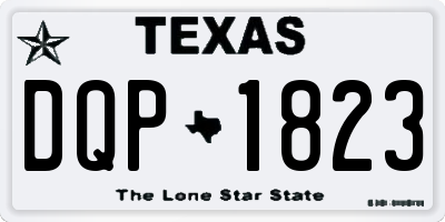 TX license plate DQP1823