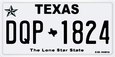 TX license plate DQP1824