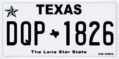 TX license plate DQP1826