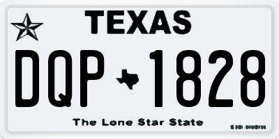 TX license plate DQP1828