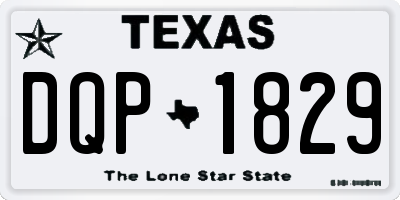 TX license plate DQP1829