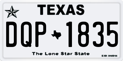 TX license plate DQP1835