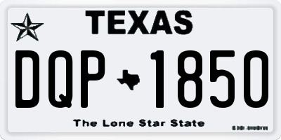 TX license plate DQP1850