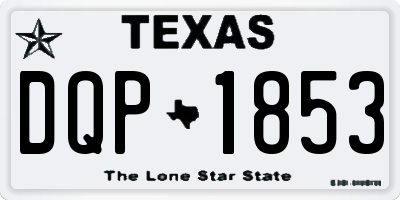 TX license plate DQP1853