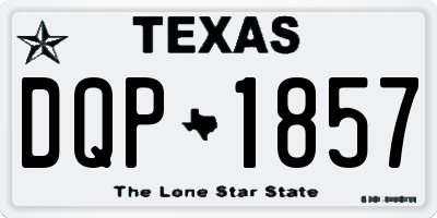 TX license plate DQP1857