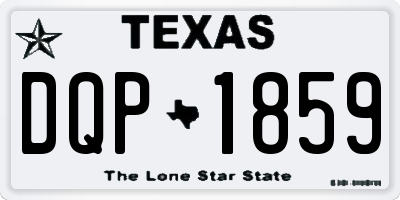 TX license plate DQP1859