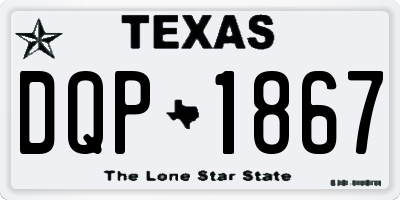 TX license plate DQP1867
