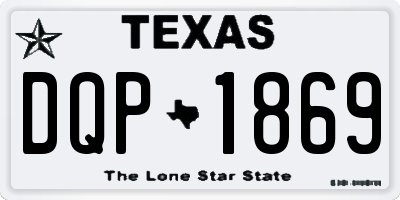TX license plate DQP1869