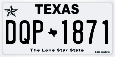 TX license plate DQP1871
