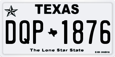 TX license plate DQP1876