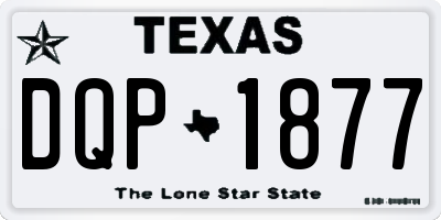 TX license plate DQP1877