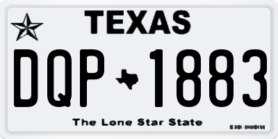 TX license plate DQP1883