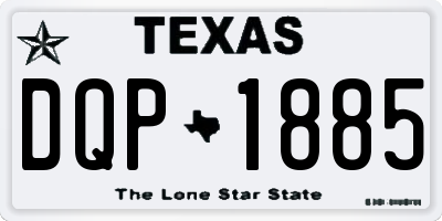 TX license plate DQP1885