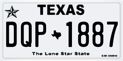 TX license plate DQP1887