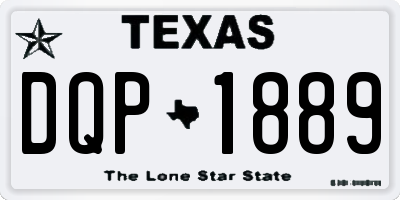TX license plate DQP1889
